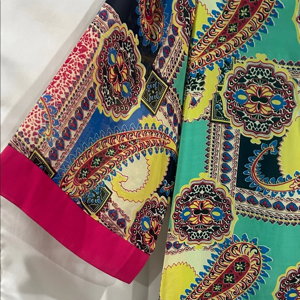 Umgee Multicolor Patchwork Tunic - Picture 3 of 8